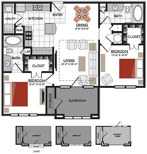 Floor plan B6A/B6S/B6SH