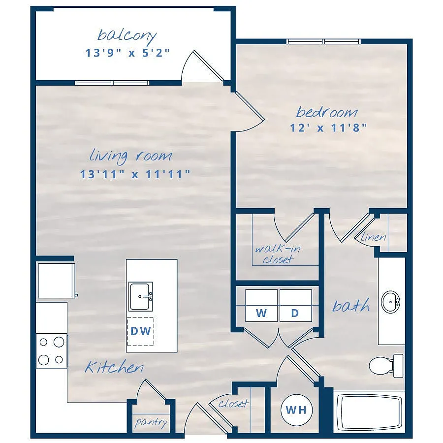 Floor plan 1X1 A2