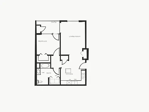 Floor plan One Bedroom
