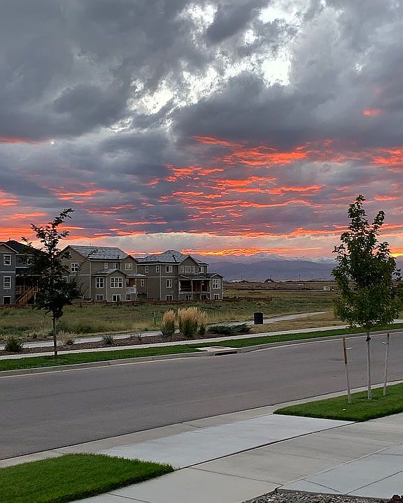 Sunset view from porch. 