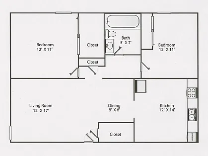 Floor plan 2 BED