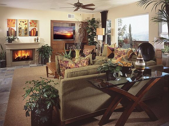 Family room of model