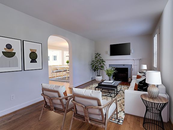 Sunny Living Room with Plantation Shutters