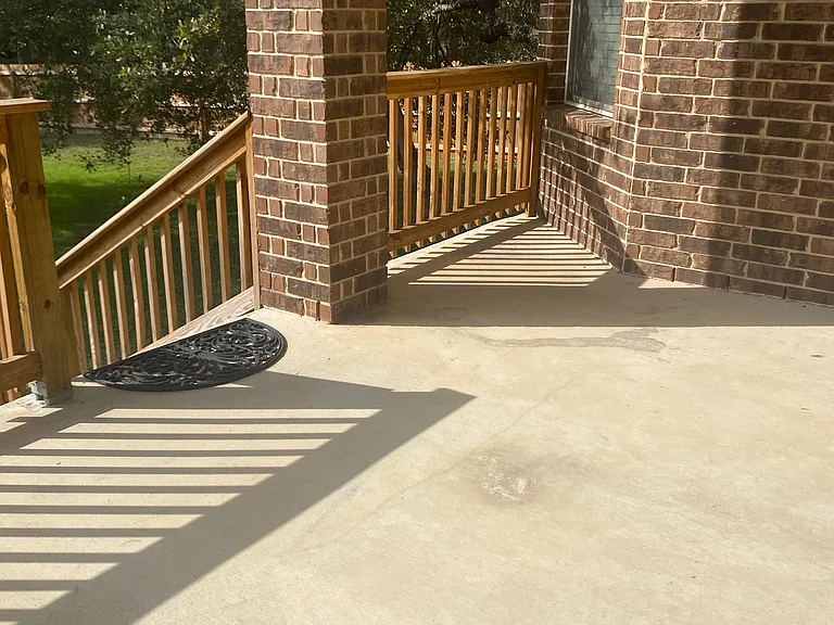 Stairs to backyard 
Please do not slip