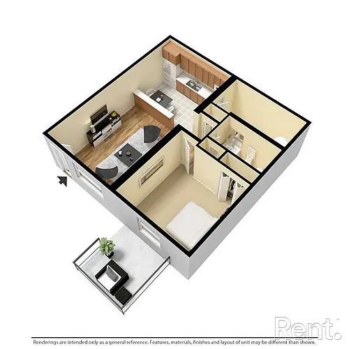 Floor plan 1 Bedroom