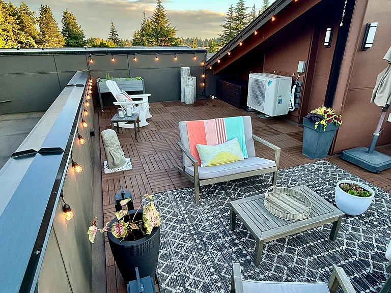 Enjoy full sun on your private rooftop deck
