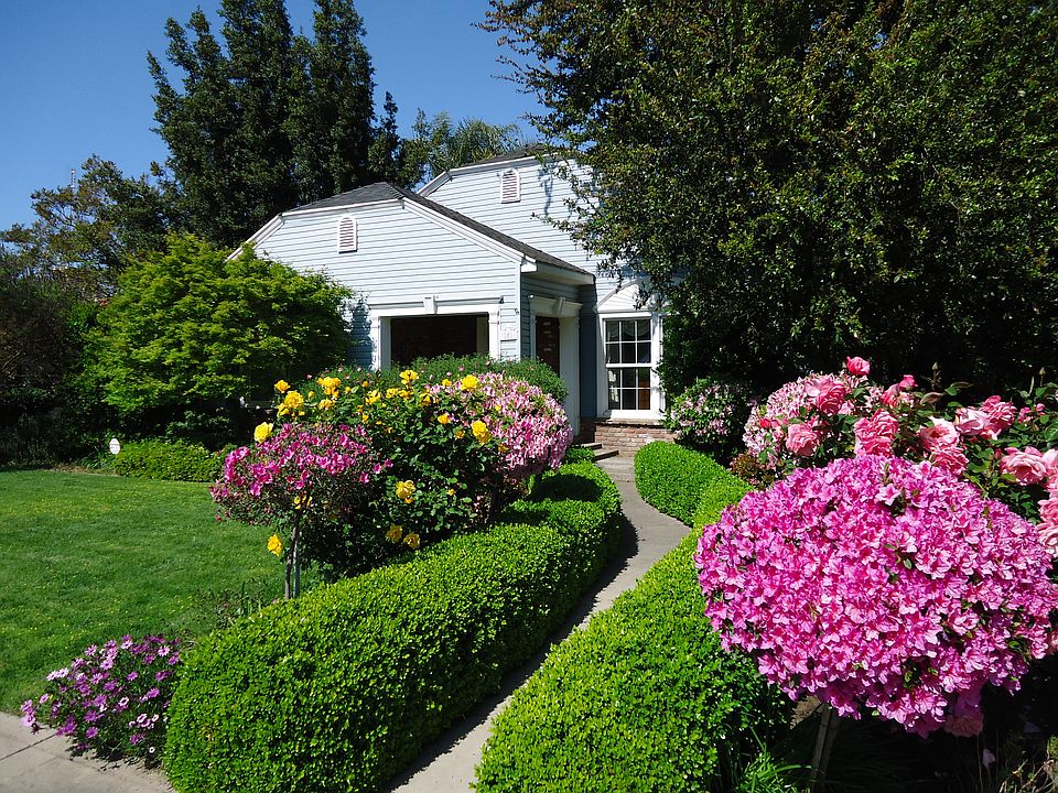 Front of house in April