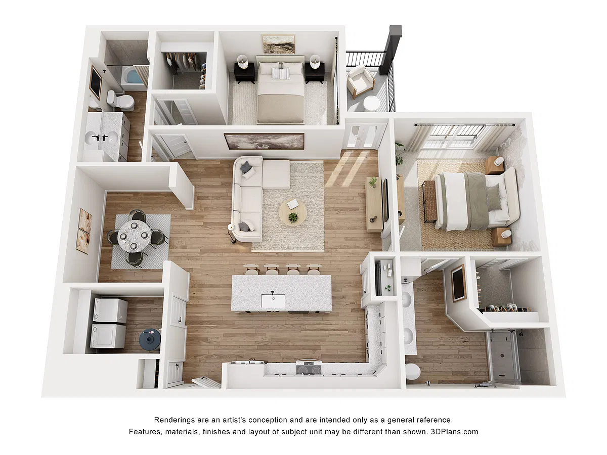 Floor plan Jasmine | 2 Bed | 2 Bath