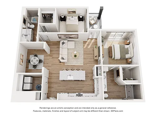 Floor plan Jasmine | 2 Bed | 2 Bath