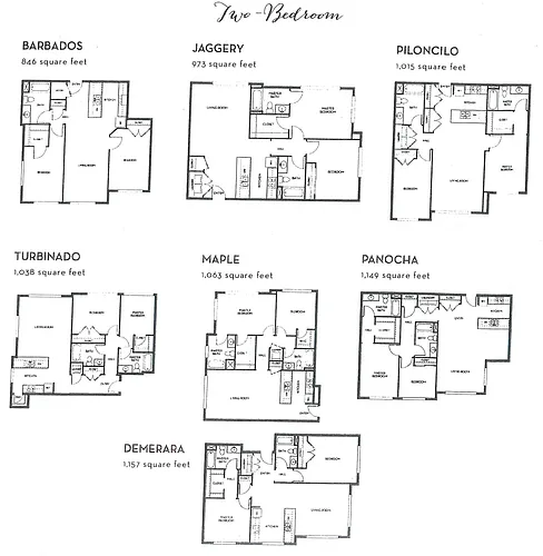 Floor plan 2x1 or 2x2s Multiple Floorplans - Now to September
