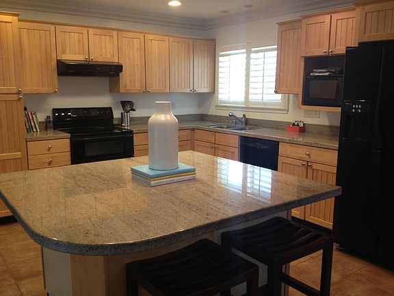 Open kitchen with large island