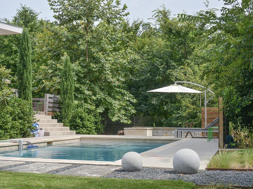 Private backyard oasis