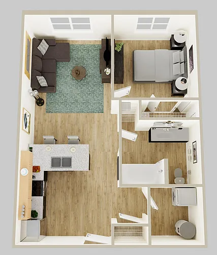 Floor plan 1 Bed 1 Bath