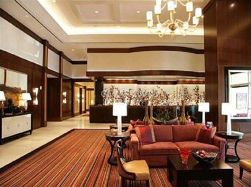 Lobby w/ Starbucks and conversation area 