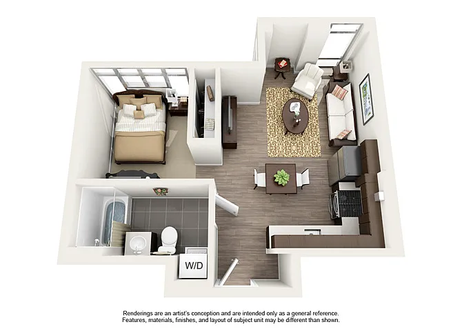 Floor plan Studio - 459 sqft | Premium