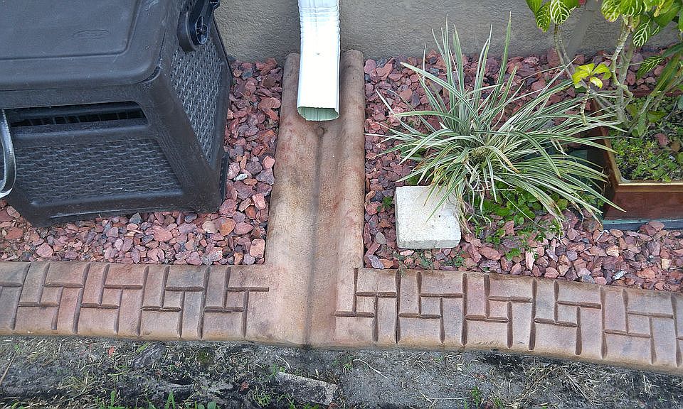 Custom edging & Down Spouts