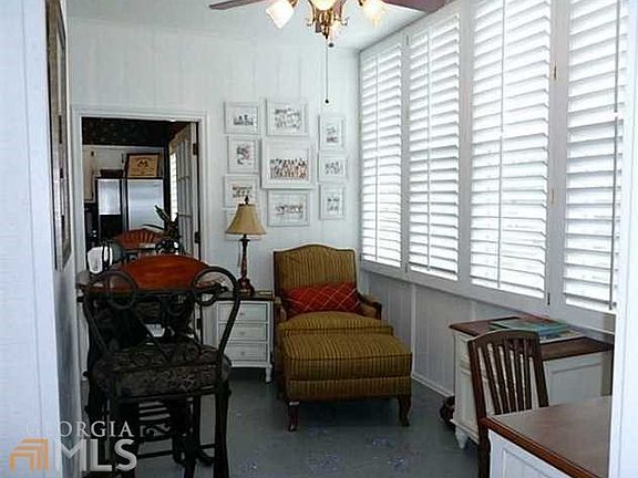 This area would be a perfect office or den. The light filled