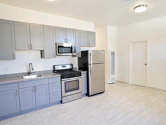 Kitchen with stainless steel appliances