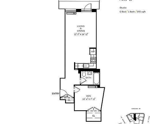 2nd image of 63 Wall St APT 3003