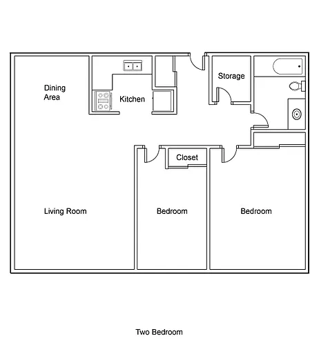 Floor plan 2 Bedroom