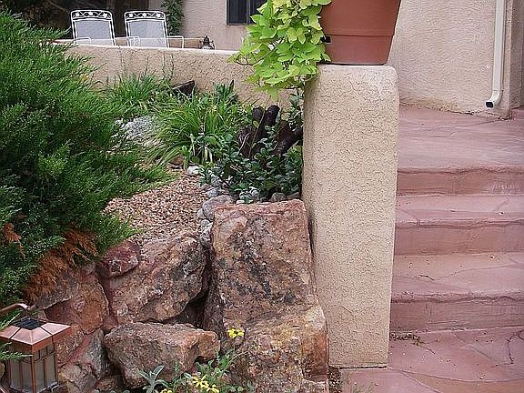 Front steps and porch