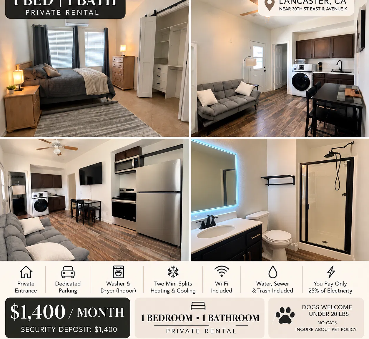 1 bed, 500 sqft, $1,400 — Photo 1