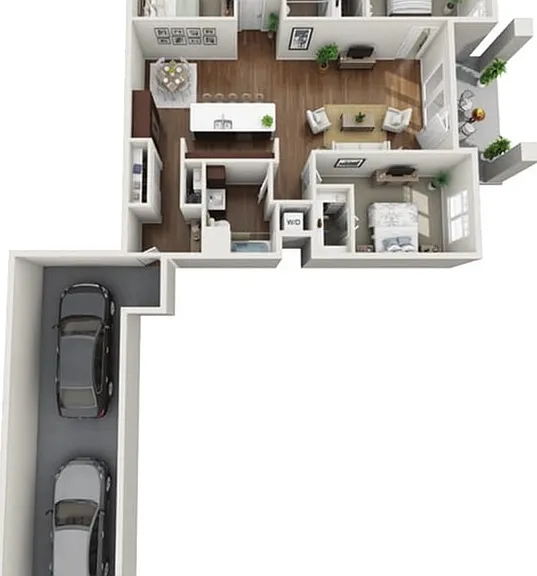 Floor Plan 3B | Drexel Ridge Apartments | Apartments in Oak Creek, WI Floor Plan 3B | Drexel Ridge Apartments | Apartments in Oak Creek, WI