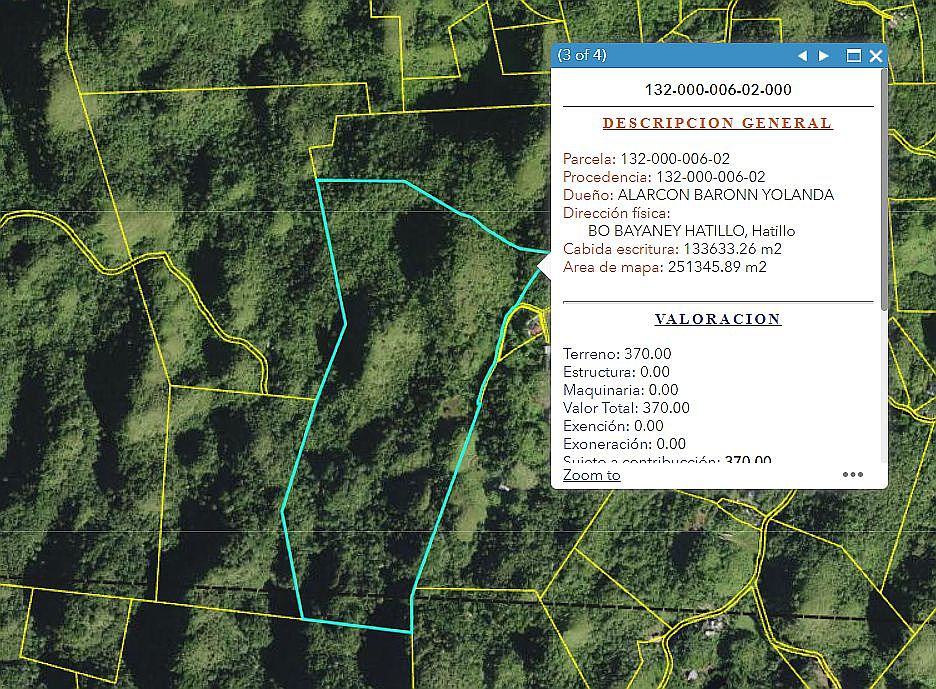 Land according to Catastro