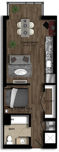 Floor plan Studio-2E