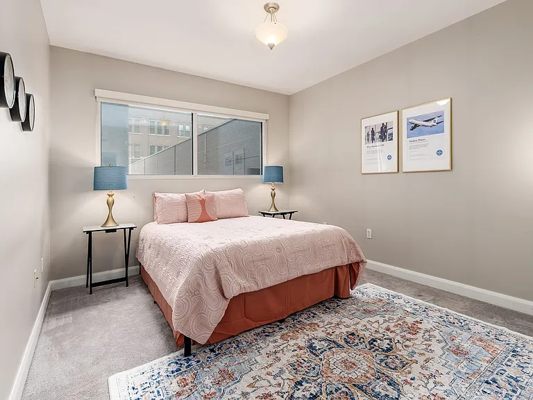 Large bedroom (furniture is for advertising purposes but can be included for an additional fee).