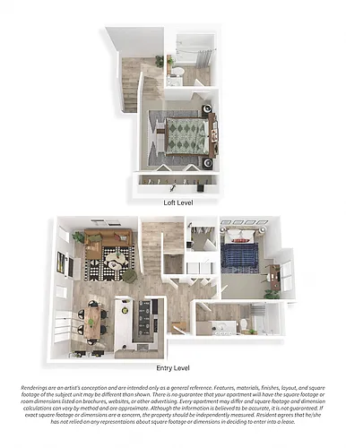 Floor plan 1x2 Premium Loft