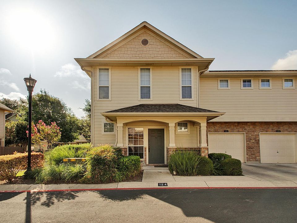 Front of condo-single garage
