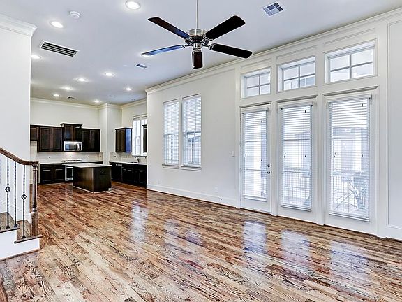 Kitchen and dining open to family room for ease of entertaining.