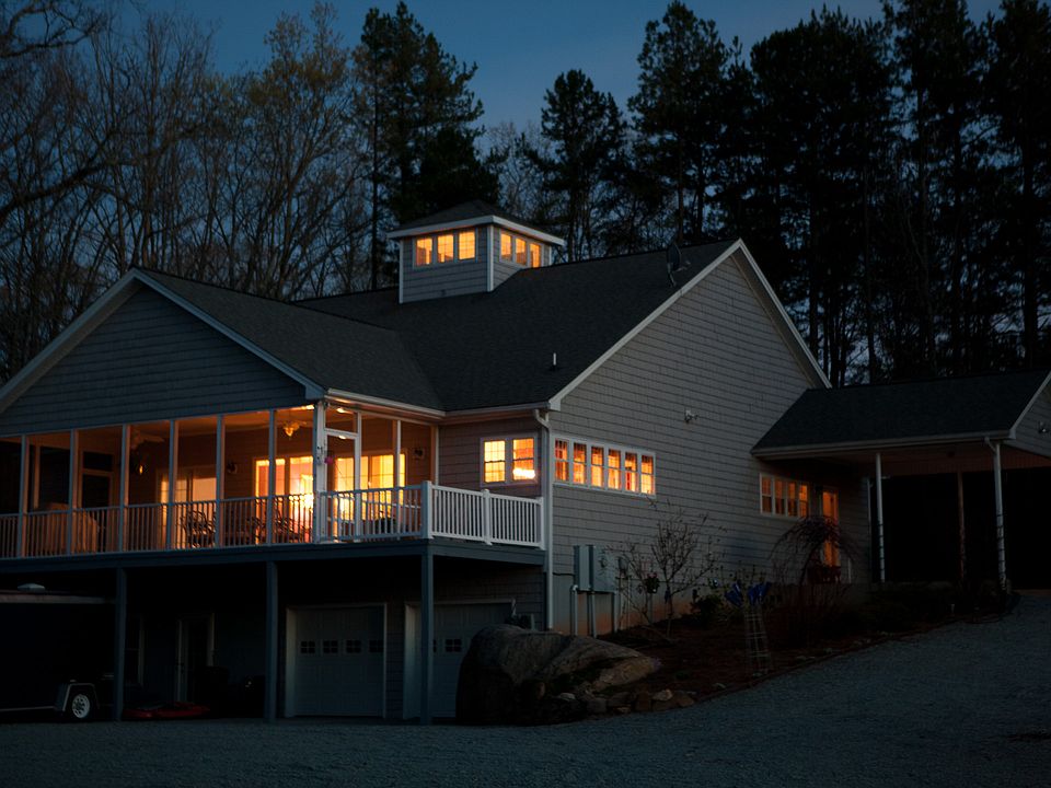 Rear of house at night