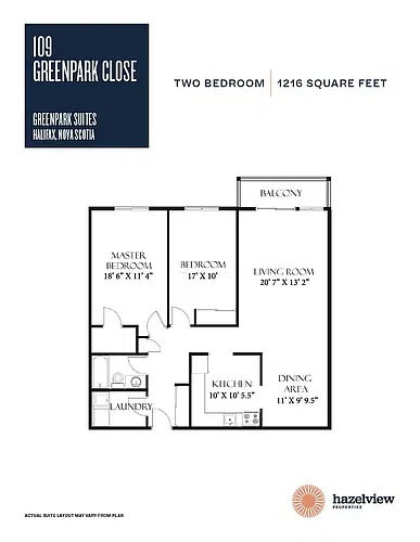 Floor plan 2 Bedroom, 1 Bathroom 2 Bed 1 Bath