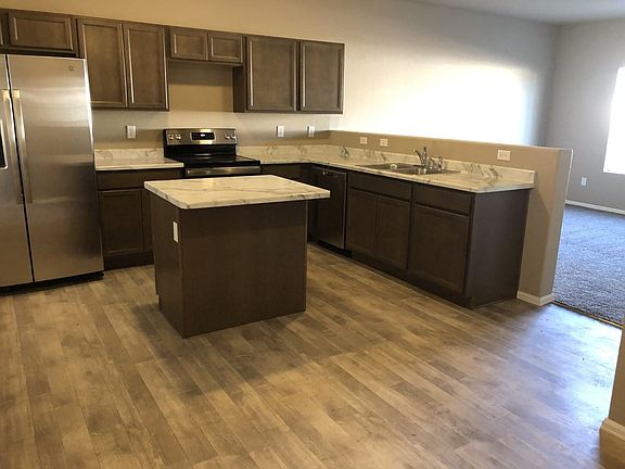 open kitchen with island