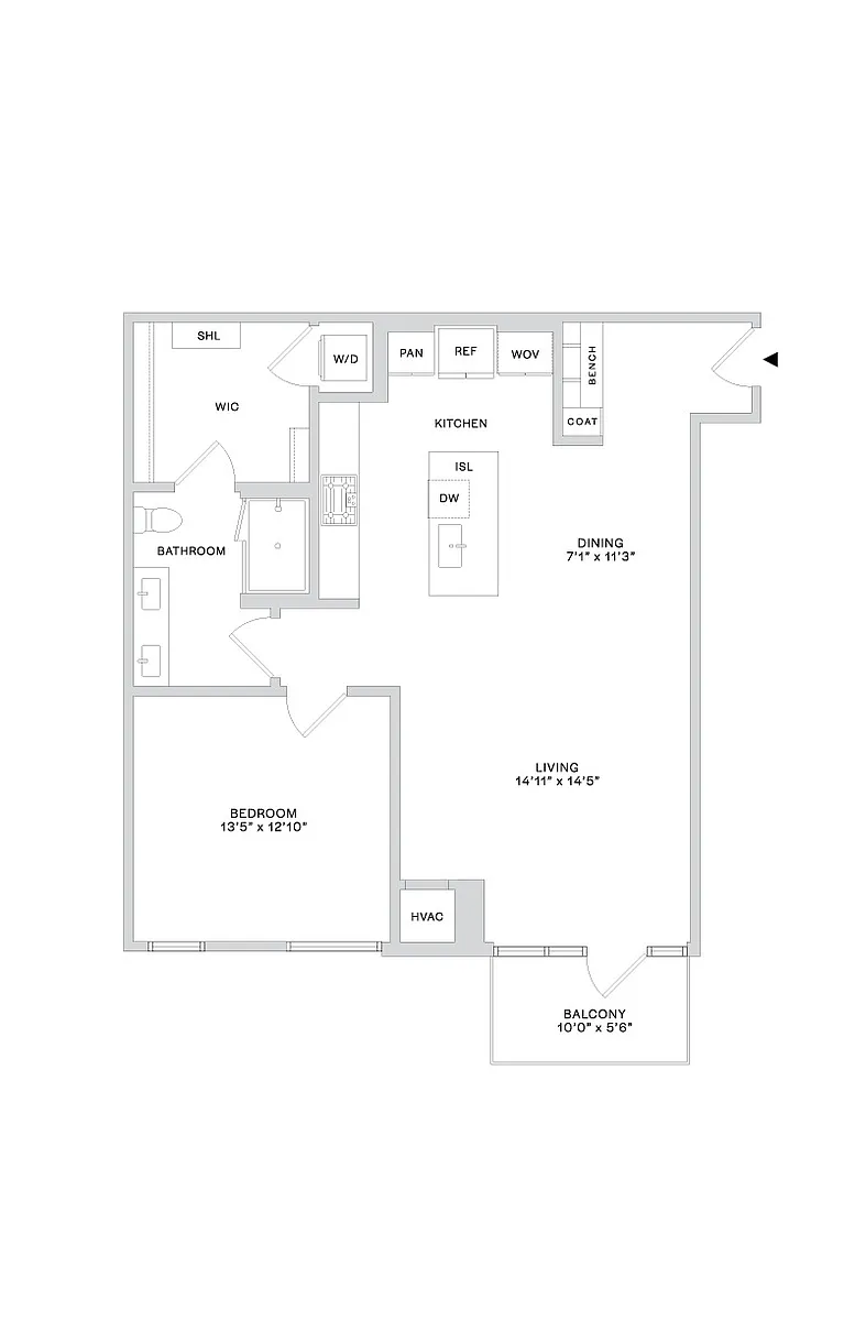 Floor plan PHB4 (1x1)