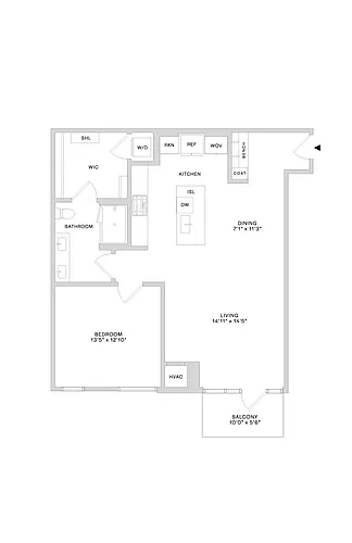 Floor plan PHB4 (1x1)