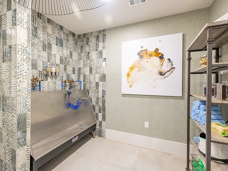 Keep your pup fresh and clean in our convenient dog spa.