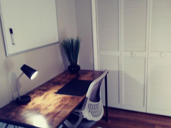 Large double closet, great study area