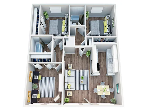 Floor plan 2X2 B4R