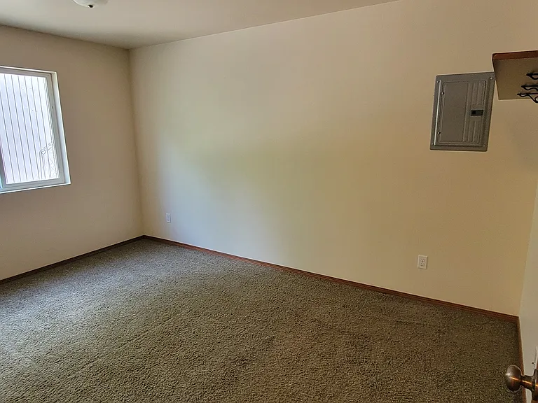 Bedroom with built in closet