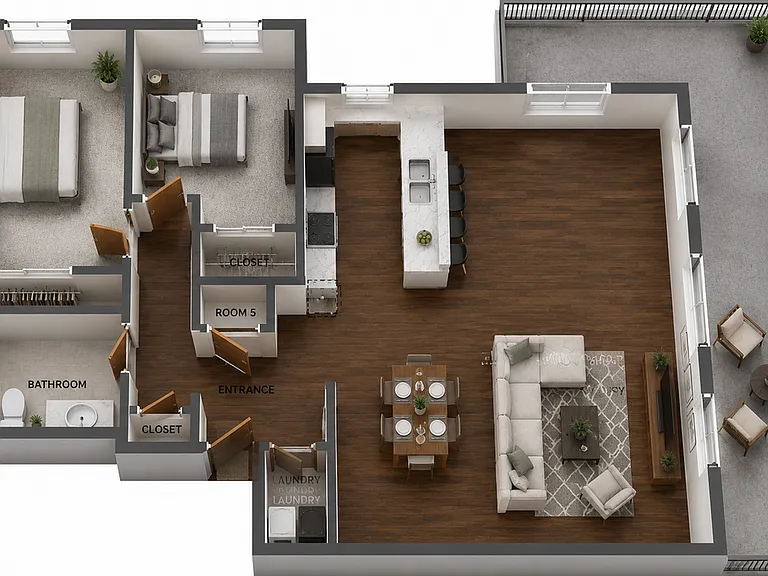 3D 2 Bedroom1 Bath 3D 2 Bedroom1 Bath