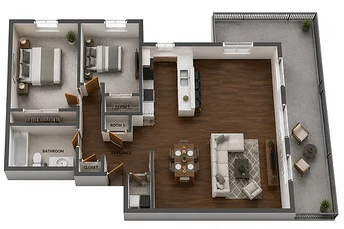 Floor plan 2X1R