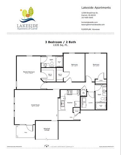 Floor plan T2 Wawasee - 3.2 (Attached Garage)