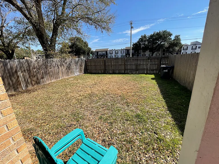 Front yard - fenced
