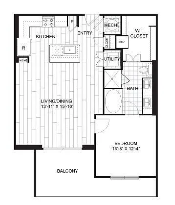 Floor plan P1K - Junior Bedroom