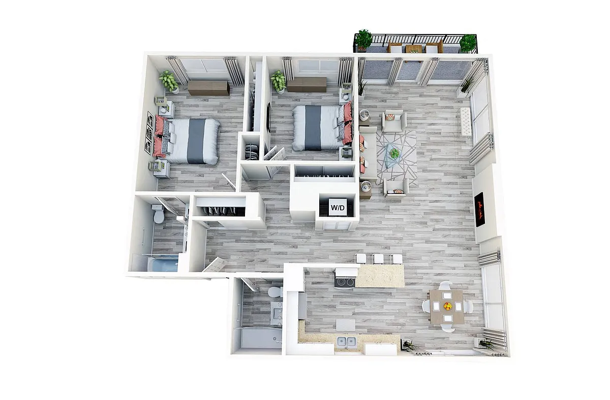 Floor plan B8 2X2