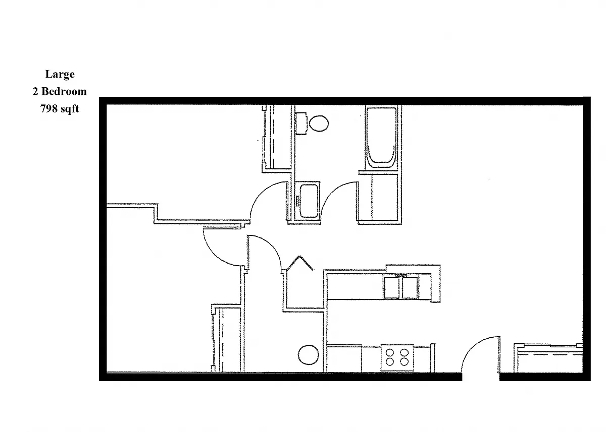 Floor plan 2 Bedroom Large