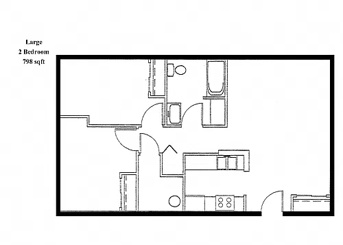 Floor plan 2 Bedroom Large